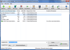 Doxillion Dokumentkonverter Software Screenshot